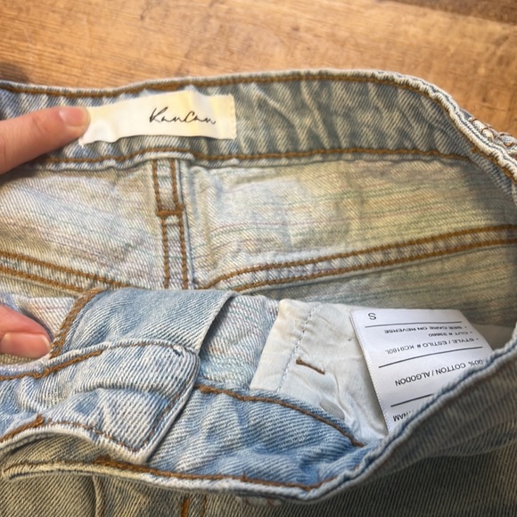 KanCan Multi-Color Thread Distressed Shorts- Lilliana Wash - Picture 4 of 8